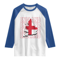 England Map St George's Cross English Roots Raglan Shirt