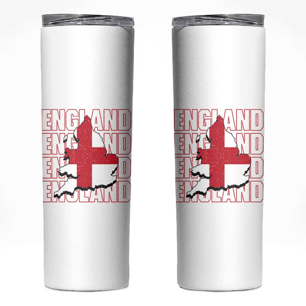 England Map St George's Cross English Roots Skinny Tumbler