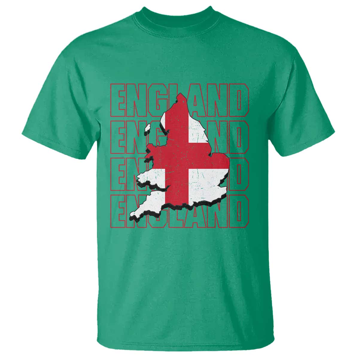 England Map St George's Cross English Roots T Shirt