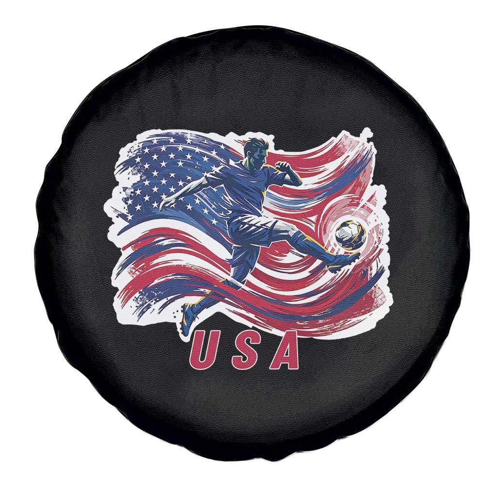USA Soccer Fan American Flag Spare Tire Cover