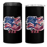USA Soccer Fan American Flag 4 in 1 Can Cooler Tumbler