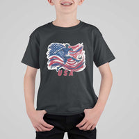 USA Soccer Fan American Flag T Shirt For Kid