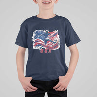 USA Soccer Fan American Flag T Shirt For Kid