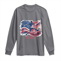 USA Soccer Fan American Flag Long Sleeve Shirt