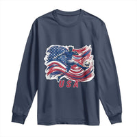 USA Soccer Fan American Flag Long Sleeve Shirt