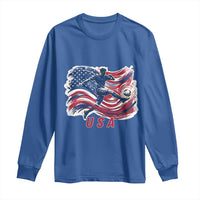 USA Soccer Fan American Flag Long Sleeve Shirt