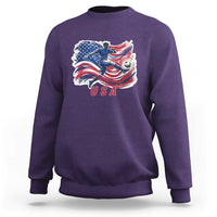 USA Soccer Fan American Flag Sweatshirt