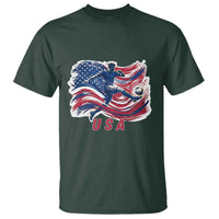 USA Soccer Fan American Flag T Shirt