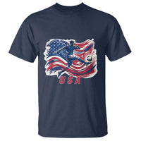 USA Soccer Fan American Flag T Shirt