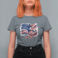 USA Soccer Fan American Flag T Shirt For Women