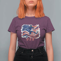 USA Soccer Fan American Flag T Shirt For Women