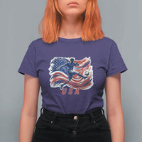 USA Soccer Fan American Flag T Shirt For Women