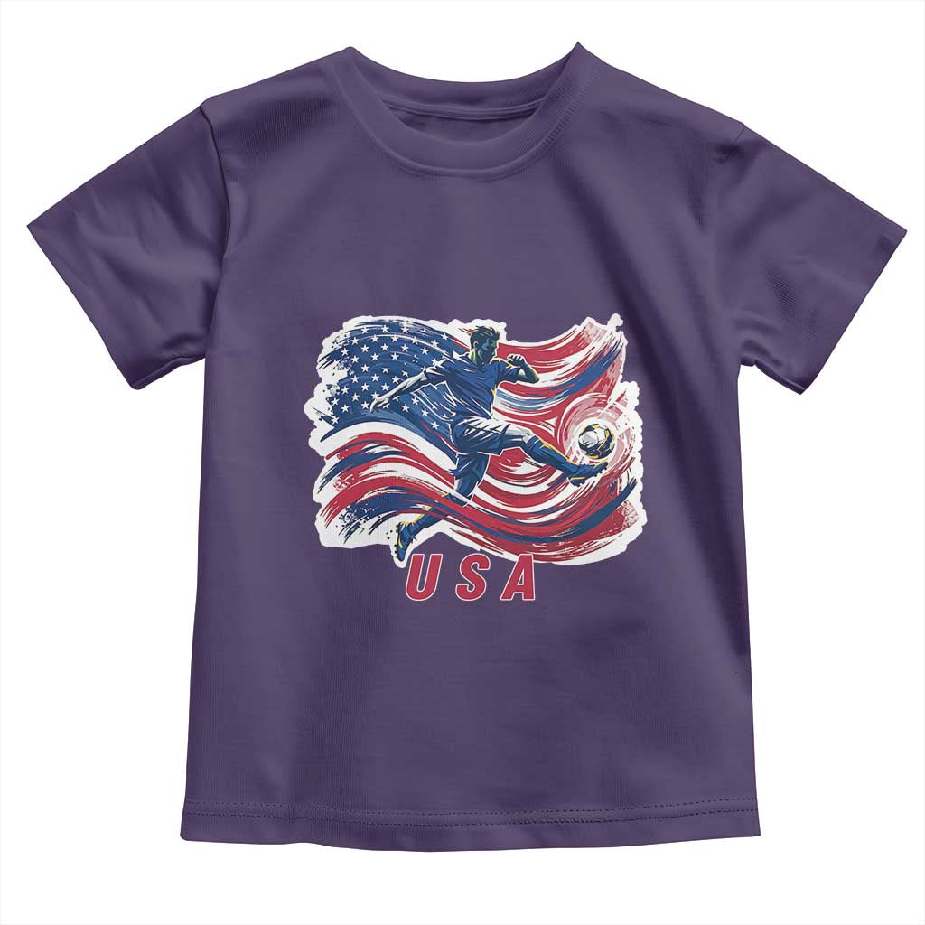 USA Soccer Fan American Flag Toddler T Shirt