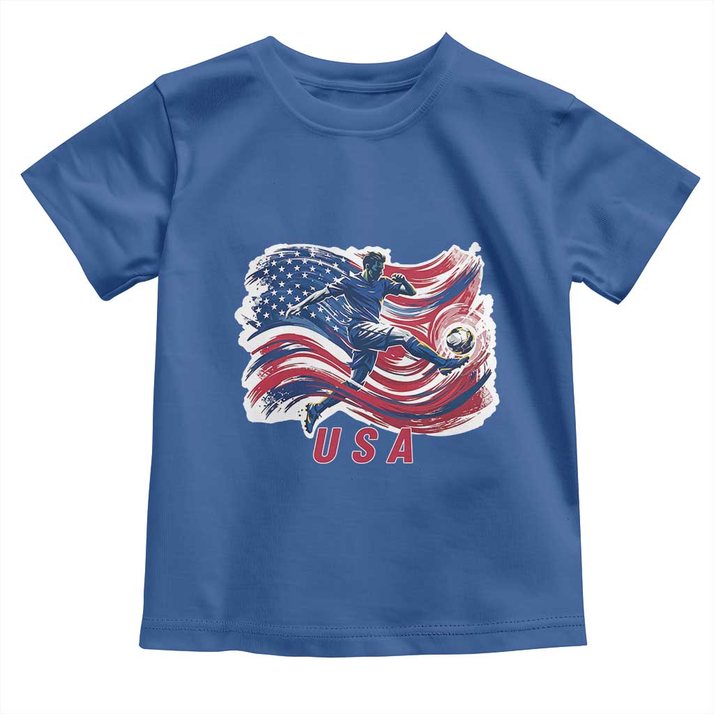 USA Soccer Fan American Flag Toddler T Shirt