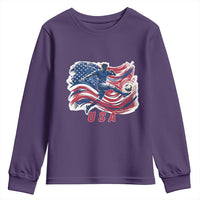 USA Soccer Fan American Flag Youth Sweatshirt