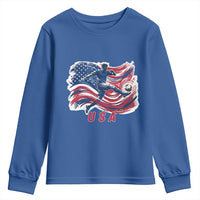 USA Soccer Fan American Flag Youth Sweatshirt