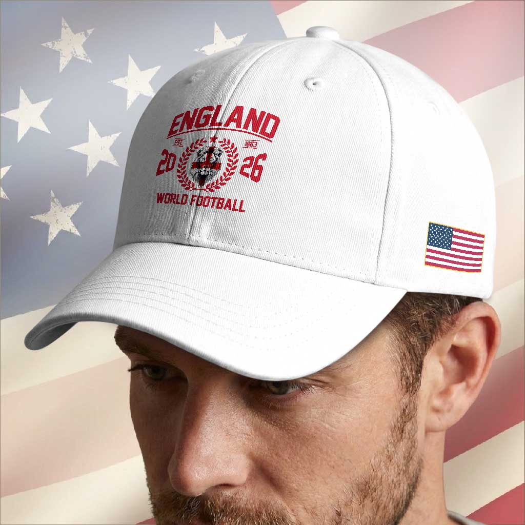 England Football Flag Baseball Cap Lion St George Cross Soccer Fan Patriotic