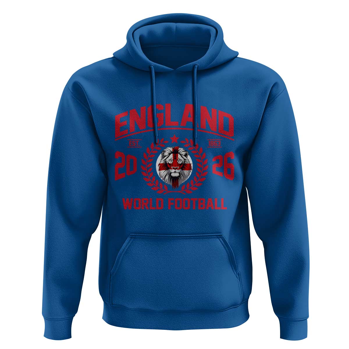 England Football Flag Hoodie Lion St George Cross Soccer Fan Patriotic