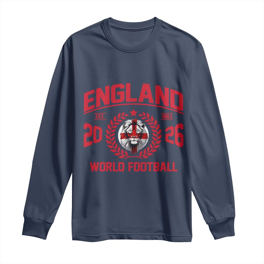 England Football Flag Long Sleeve Shirt Lion St George Cross Soccer Fan Patriotic