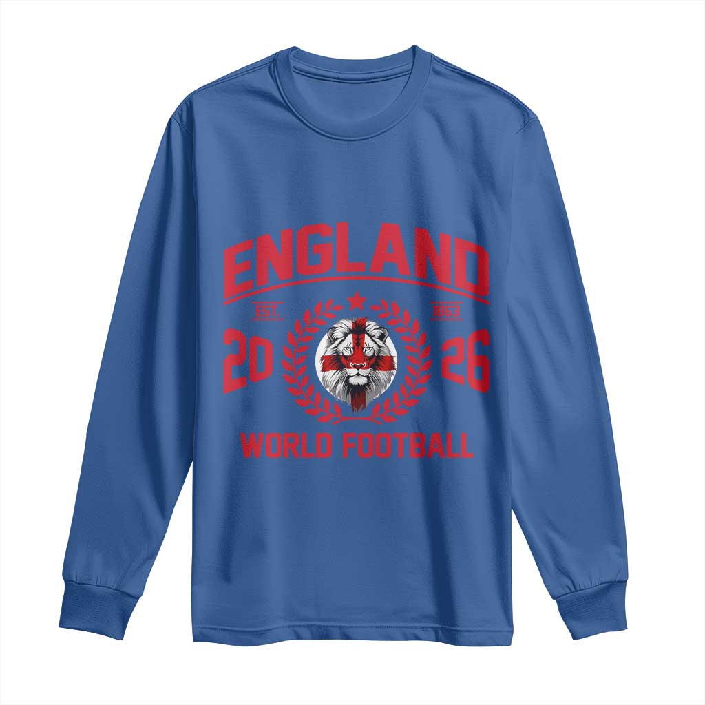 England Football Flag Long Sleeve Shirt Lion St George Cross Soccer Fan Patriotic