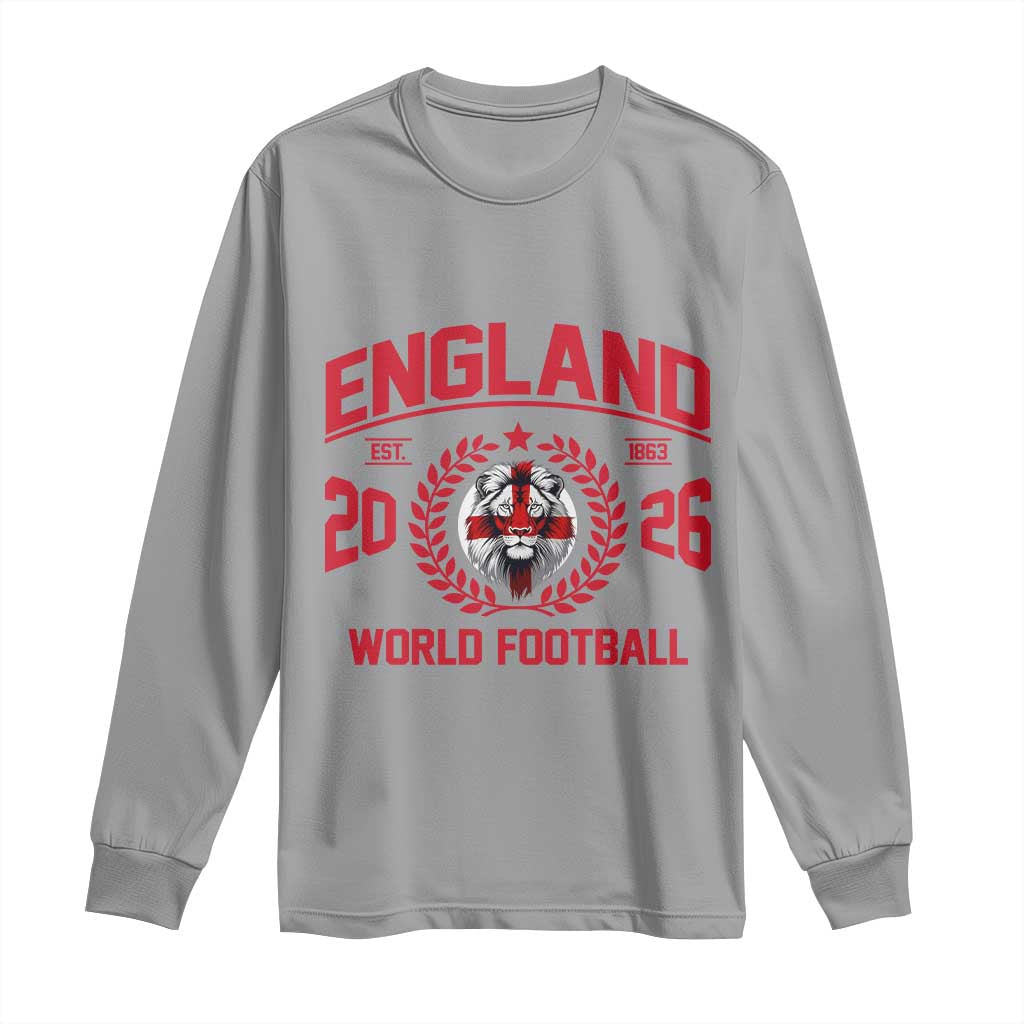 England Football Flag Long Sleeve Shirt Lion St George Cross Soccer Fan Patriotic