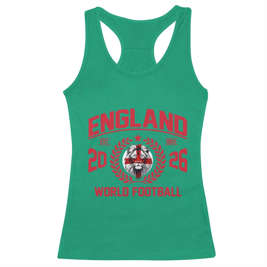 England Football Flag Racerback Tank Top Lion St George Cross Soccer Fan Patriotic