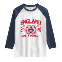 England Football Flag Raglan Shirt Lion St George Cross Soccer Fan Patriotic