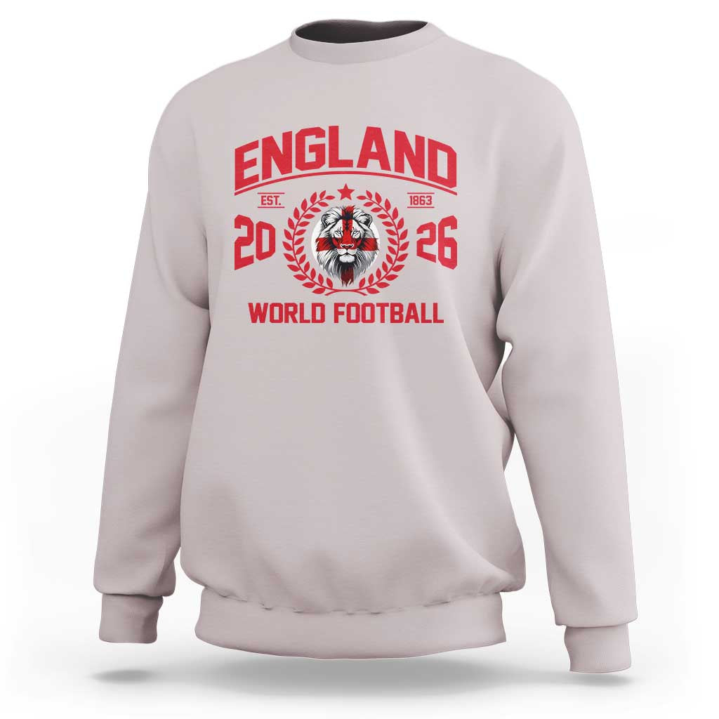 England Football Flag Sweatshirt Lion St George Cross Soccer Fan Patriotic