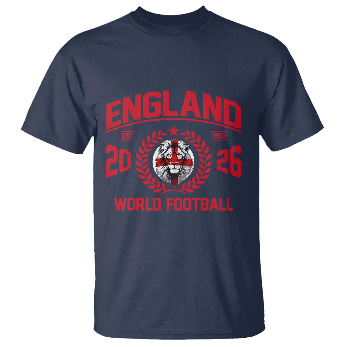 England Football Flag T Shirt Lion St George Cross Soccer Fan Patriotic