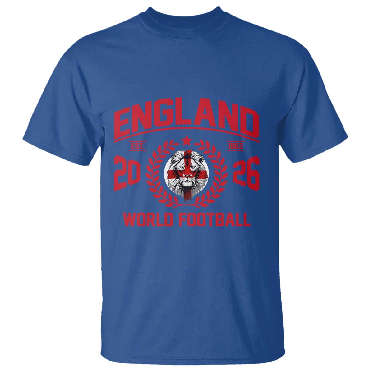 England Football Flag T Shirt Lion St George Cross Soccer Fan Patriotic