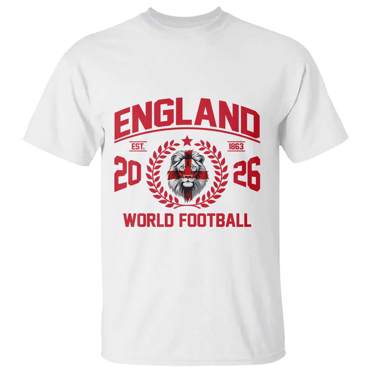 England Football Flag T Shirt Lion St George Cross Soccer Fan Patriotic