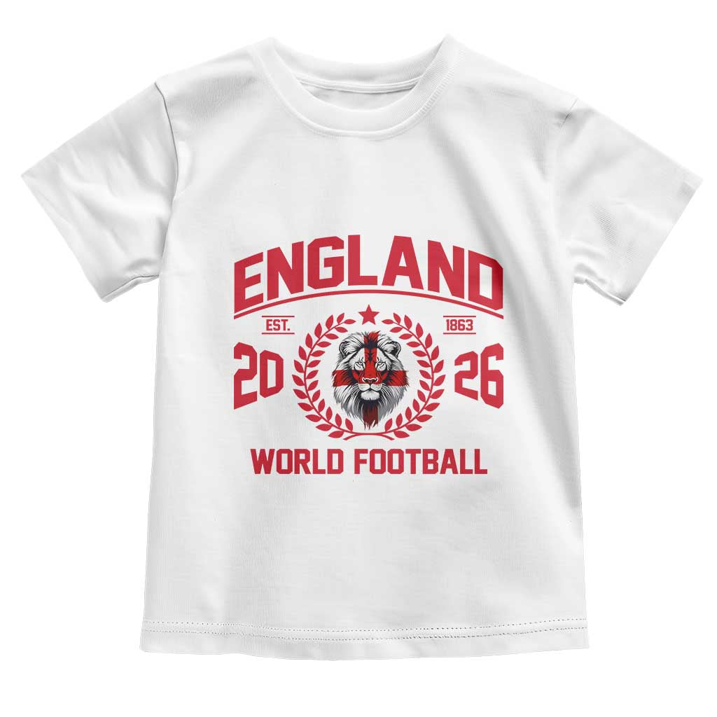 England Football Flag Toddler T Shirt Lion St George Cross Soccer Fan Patriotic