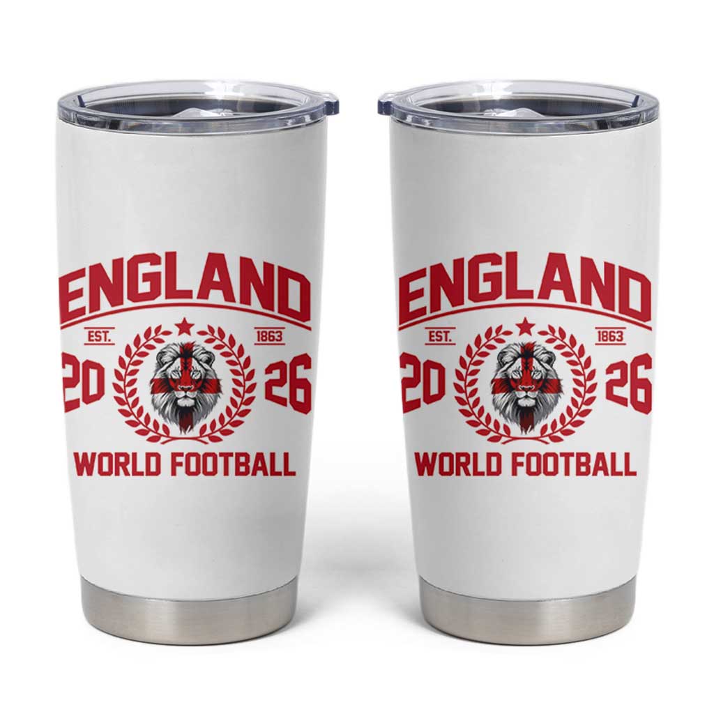 England Football Flag Tumbler Cup Lion St George Cross Soccer Fan Patriotic