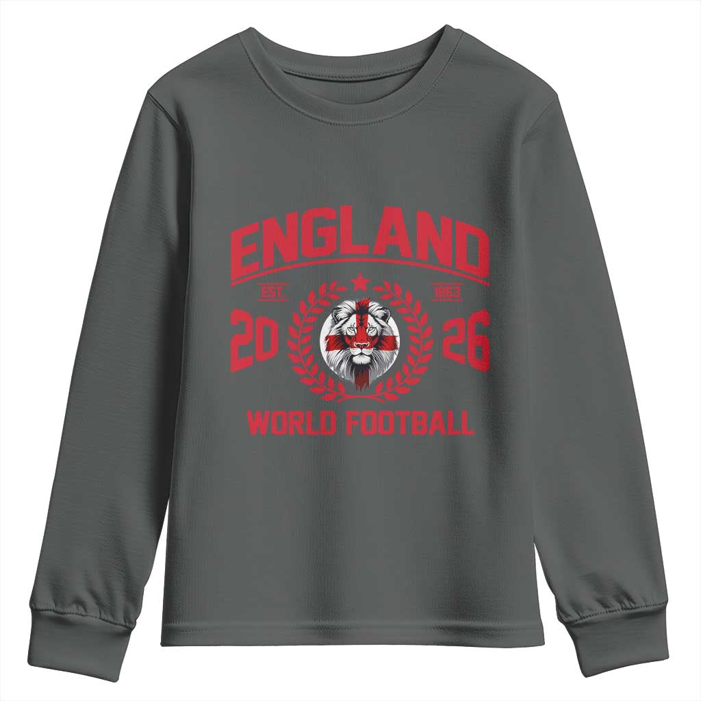 England Football Flag Youth Sweatshirt Lion St George Cross Soccer Fan Patriotic
