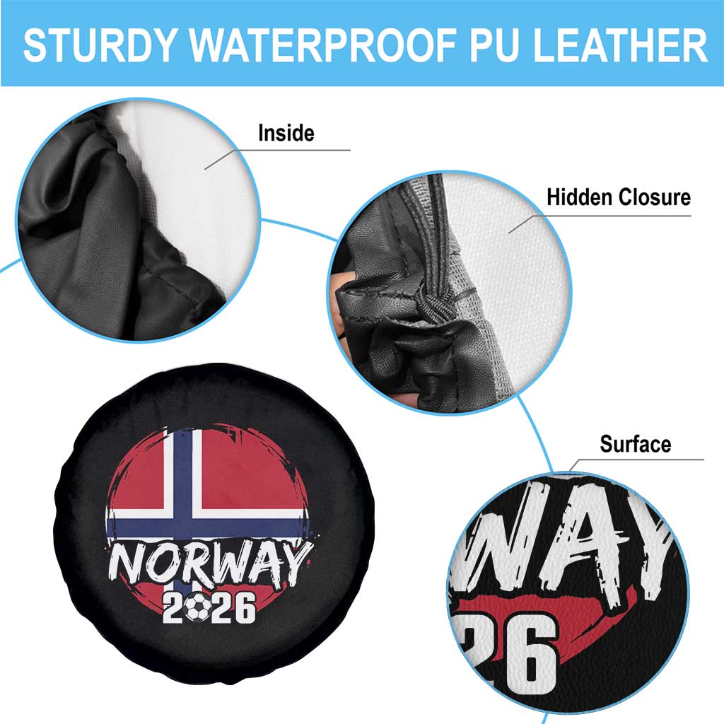 Norway 2026 Soccer Football Fan Norwegian Flag Spare Tire Cover