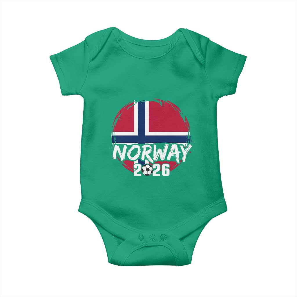 Norway 2026 Soccer Football Fan Norwegian Flag Baby Onesie