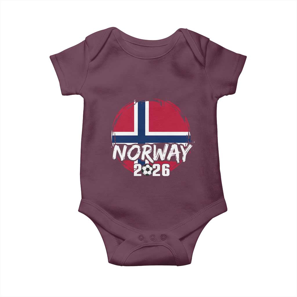 Norway 2026 Soccer Football Fan Norwegian Flag Baby Onesie