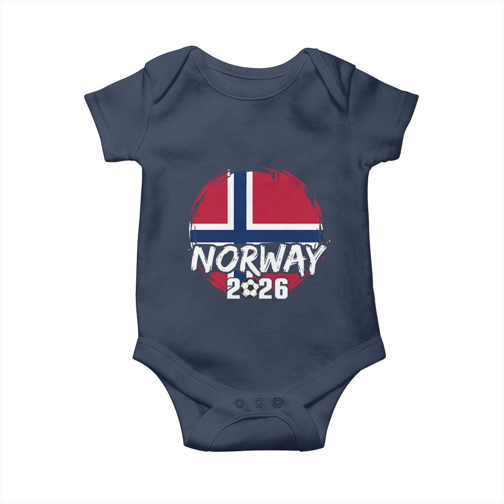 Norway 2026 Soccer Football Fan Norwegian Flag Baby Onesie