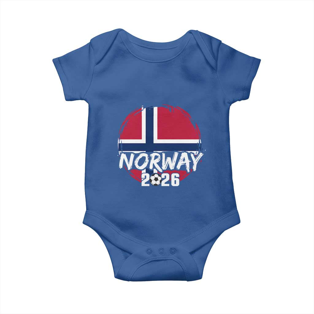 Norway 2026 Soccer Football Fan Norwegian Flag Baby Onesie