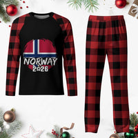 Norway 2026 Soccer Football Fan Norwegian Flag Plaid Pajama Set