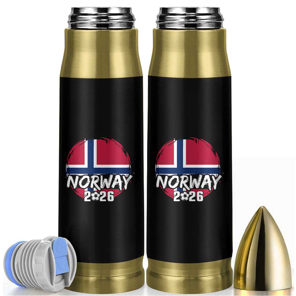 Norway 2026 Soccer Football Fan Norwegian Flag Bullet Tumbler