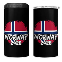 Norway 2026 Soccer Football Fan Norwegian Flag 4 in 1 Can Cooler Tumbler