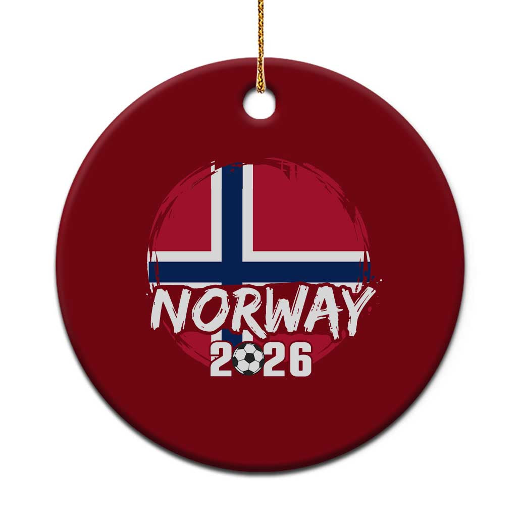 Norway 2026 Soccer Football Fan Norwegian Flag Ceramic Ornament