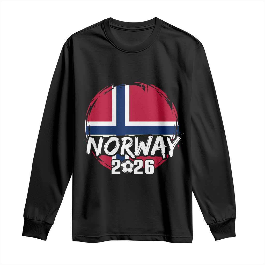 Norway 2026 Soccer Football Fan Norwegian Flag Long Sleeve Shirt