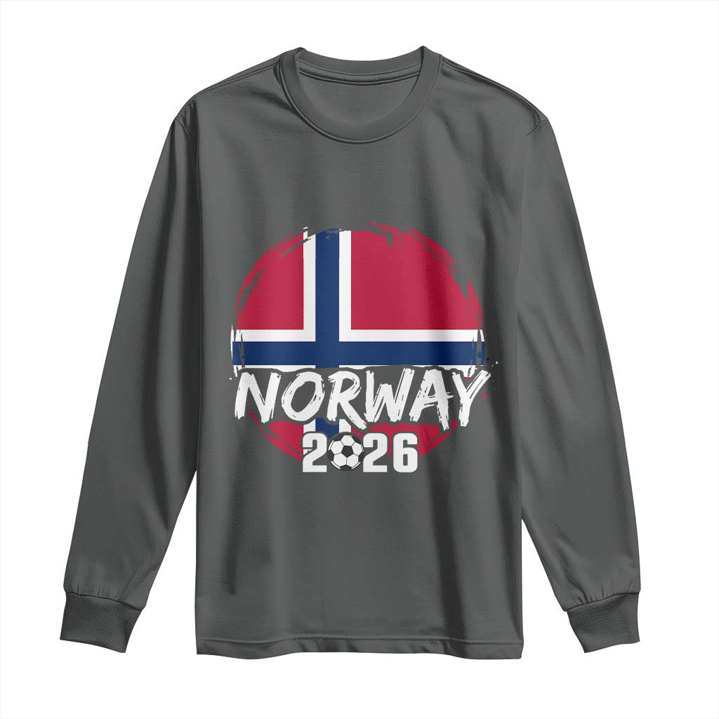 Norway 2026 Soccer Football Fan Norwegian Flag Long Sleeve Shirt