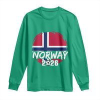 Norway 2026 Soccer Football Fan Norwegian Flag Long Sleeve Shirt