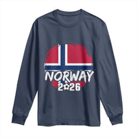 Norway 2026 Soccer Football Fan Norwegian Flag Long Sleeve Shirt