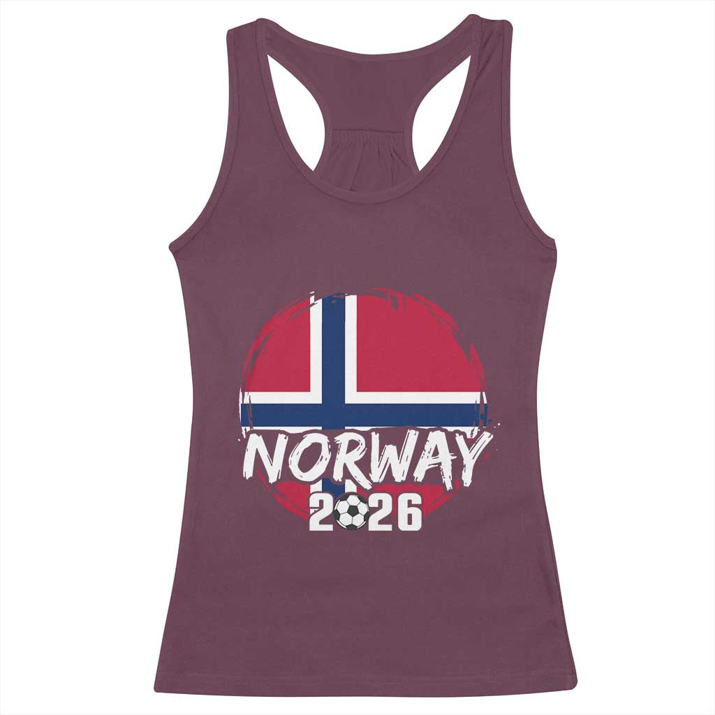 Norway 2026 Soccer Football Fan Norwegian Flag Racerback Tank Top
