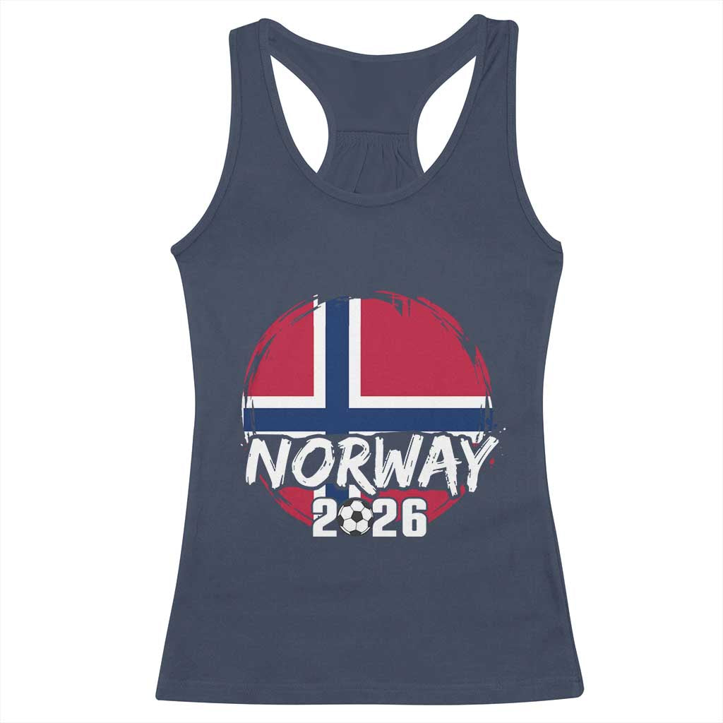 Norway 2026 Soccer Football Fan Norwegian Flag Racerback Tank Top