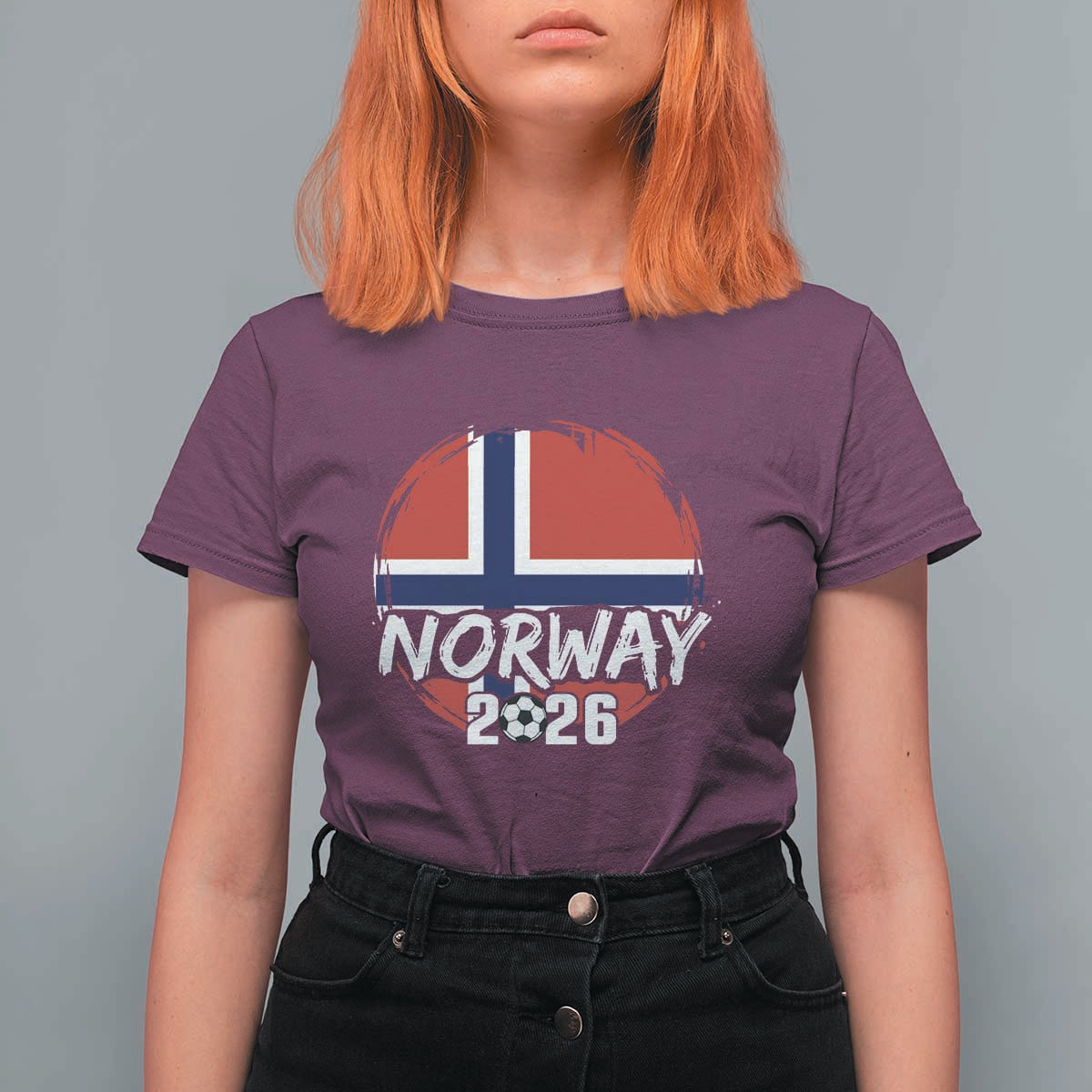Norway 2026 Soccer Football Fan Norwegian Flag T Shirt For Women
